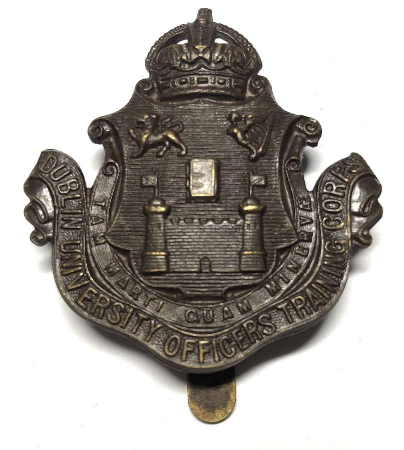 Irish. Dublin University OTC bronze cap badge circa 1910-22