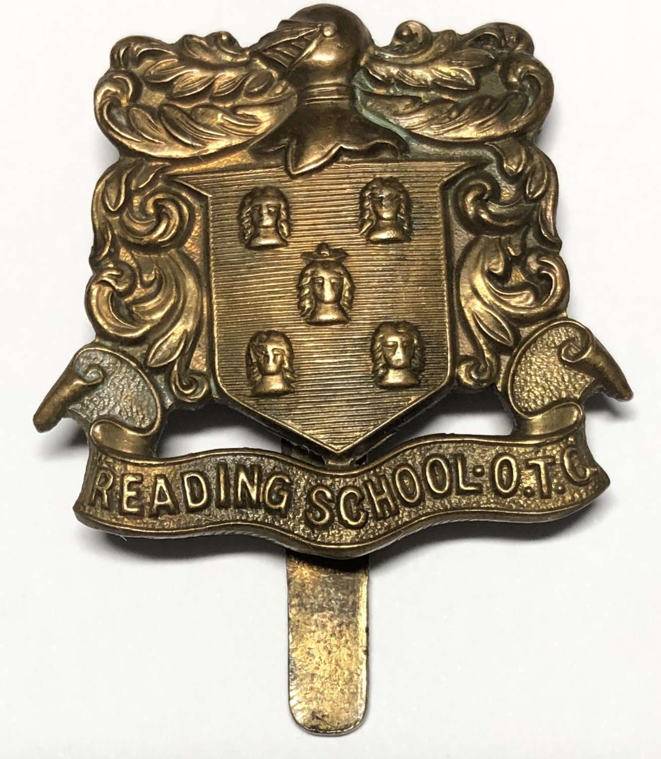 Reading School OTC  Berkshire cap badge circa 1908-40