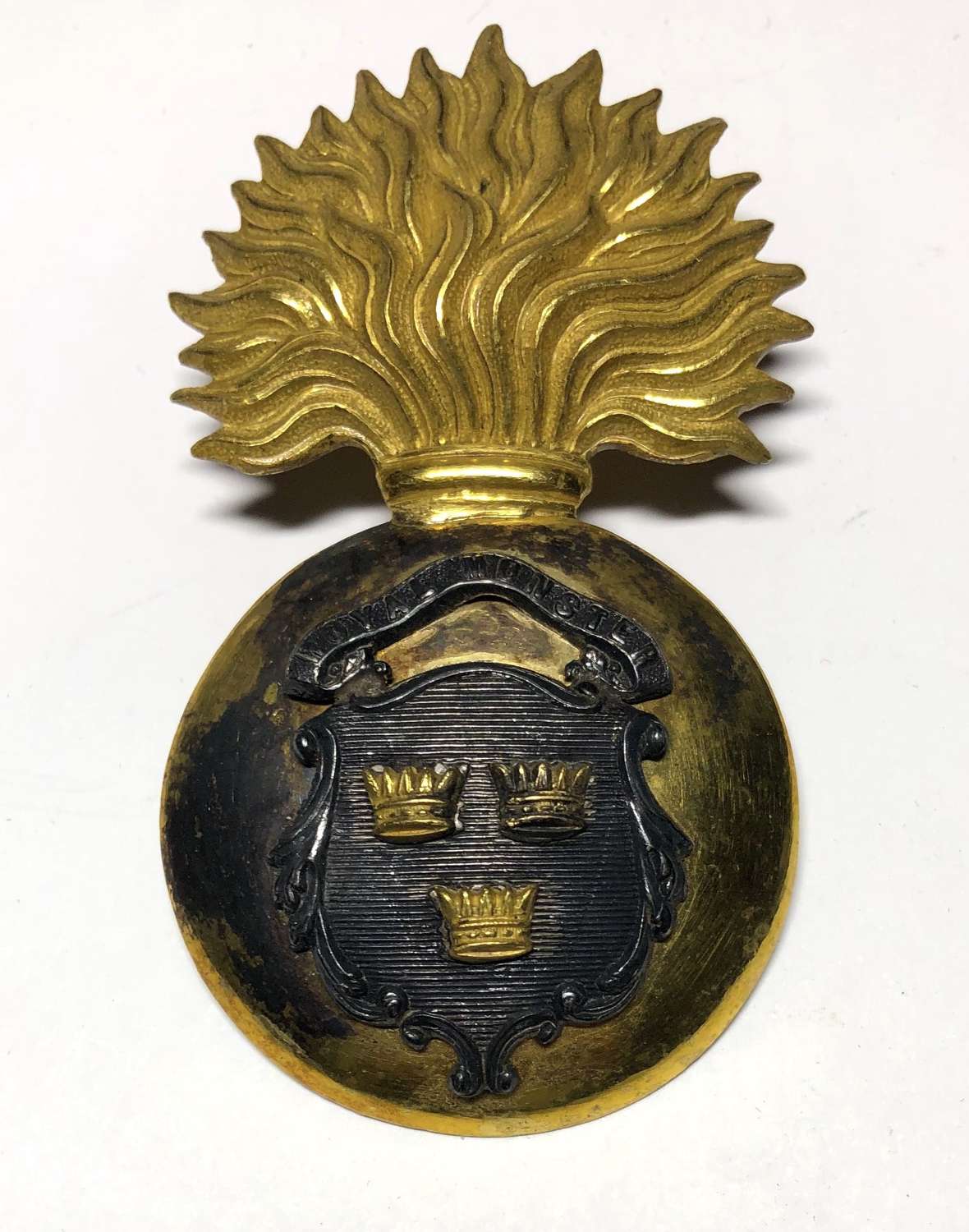 Irish. Royal Munster Fusiliers Victorian Officer's glengarry badge
