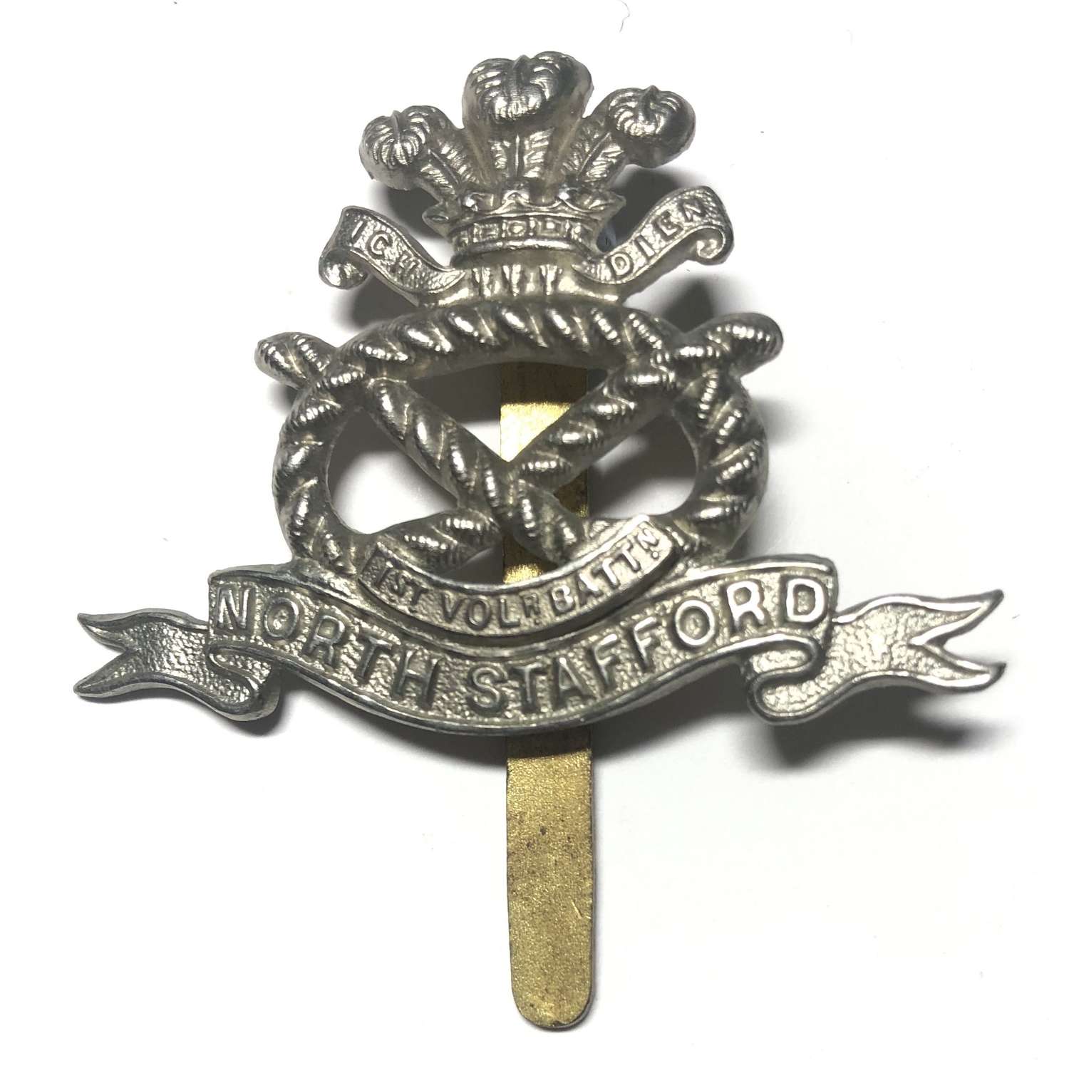 1st Stoke on Trent VB North Staffordshire Regiment pre1908 cap badge