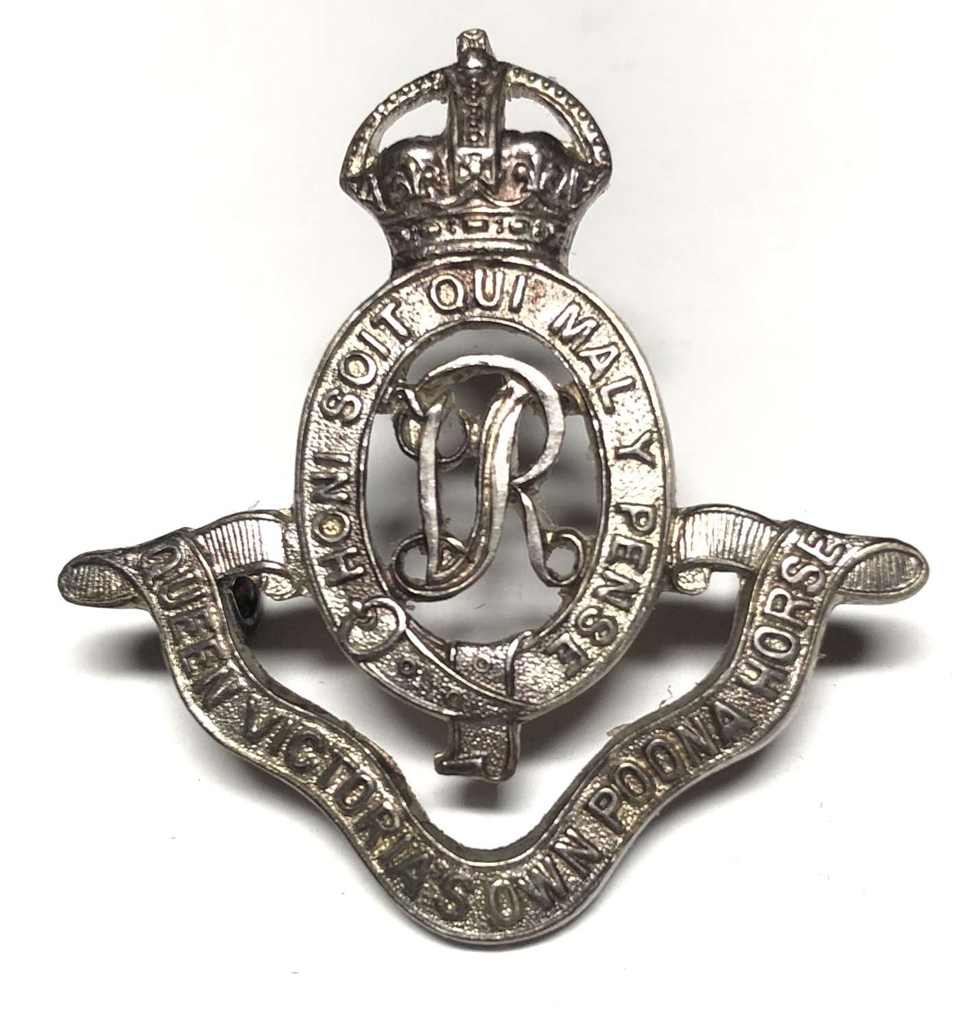 Indian Army. Poona Horse (17th QVO Cavalry) Officer’s cap badge