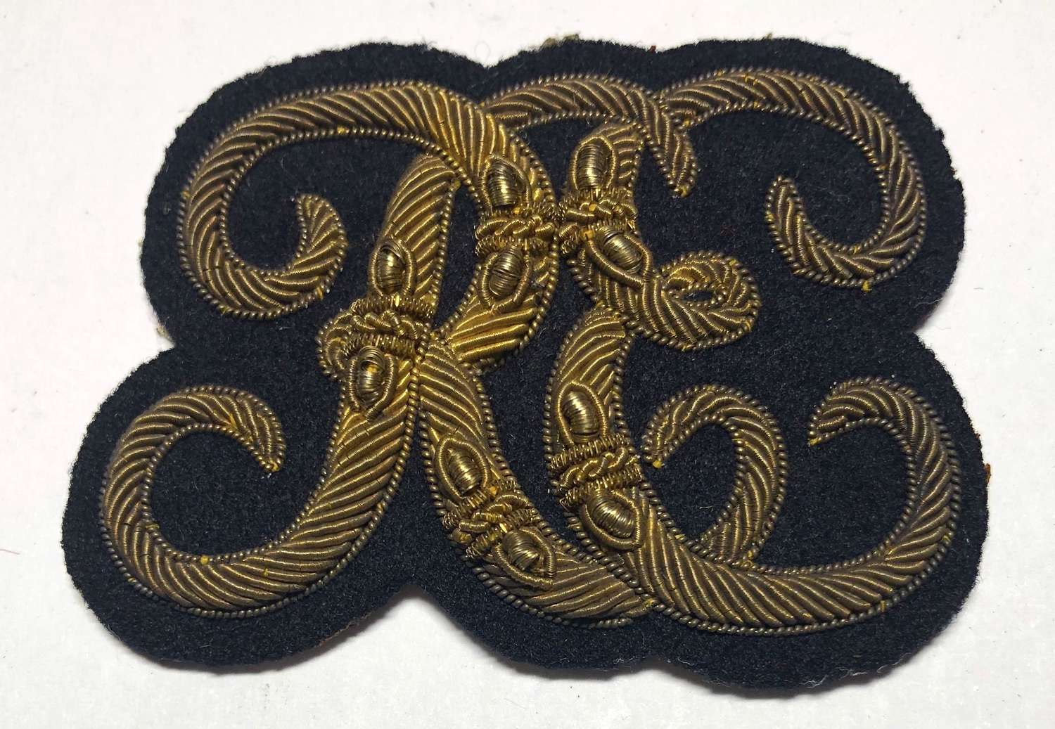 RE Royal Engineers forage cap badge of Coxwains of Submarine Miners