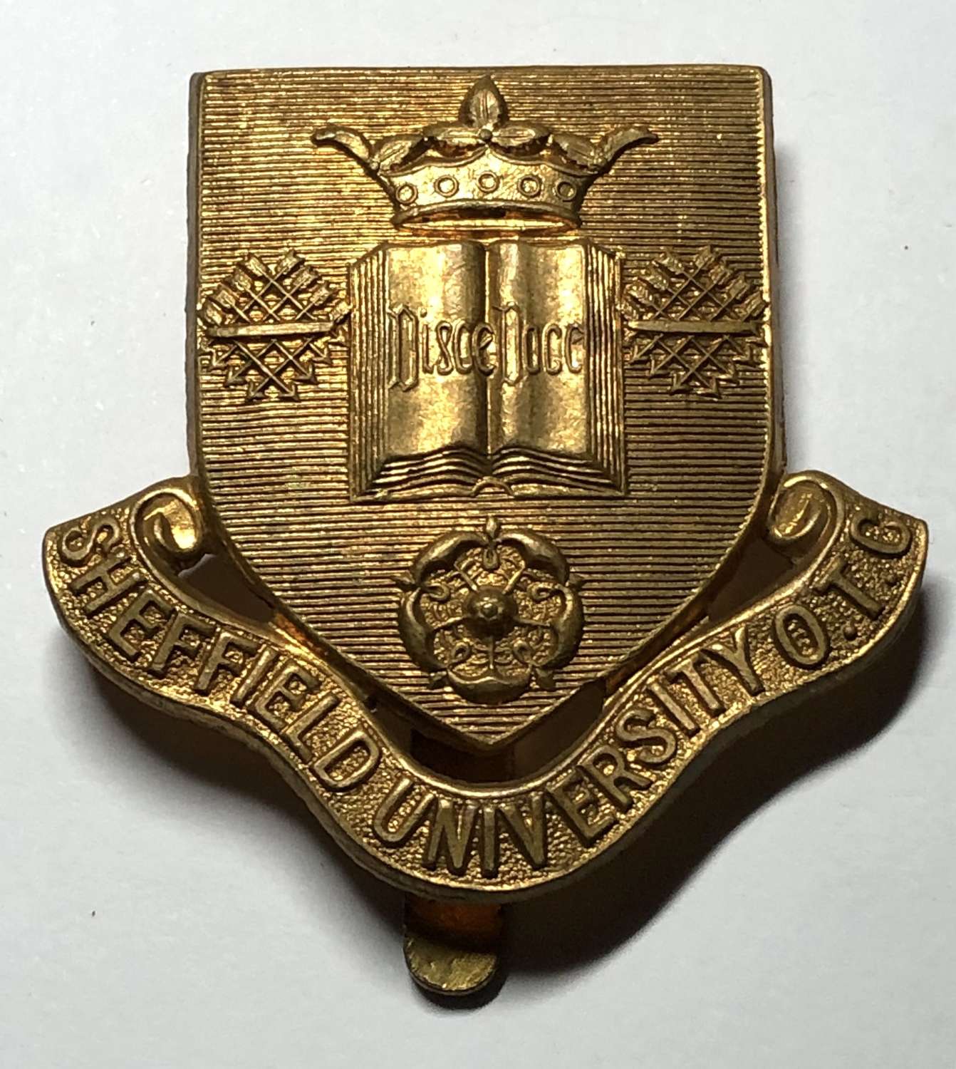 Sheffield University OTC cap badge circa 1908-40