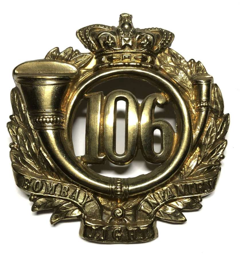 106th (Bombay Light Infantry) Regiment Victorian glengarry badge