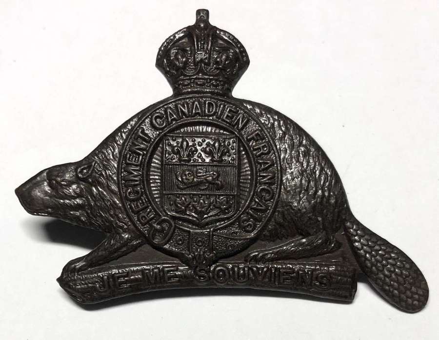 Canadian 22nd Bn. CEF WW1 1st type cap badge