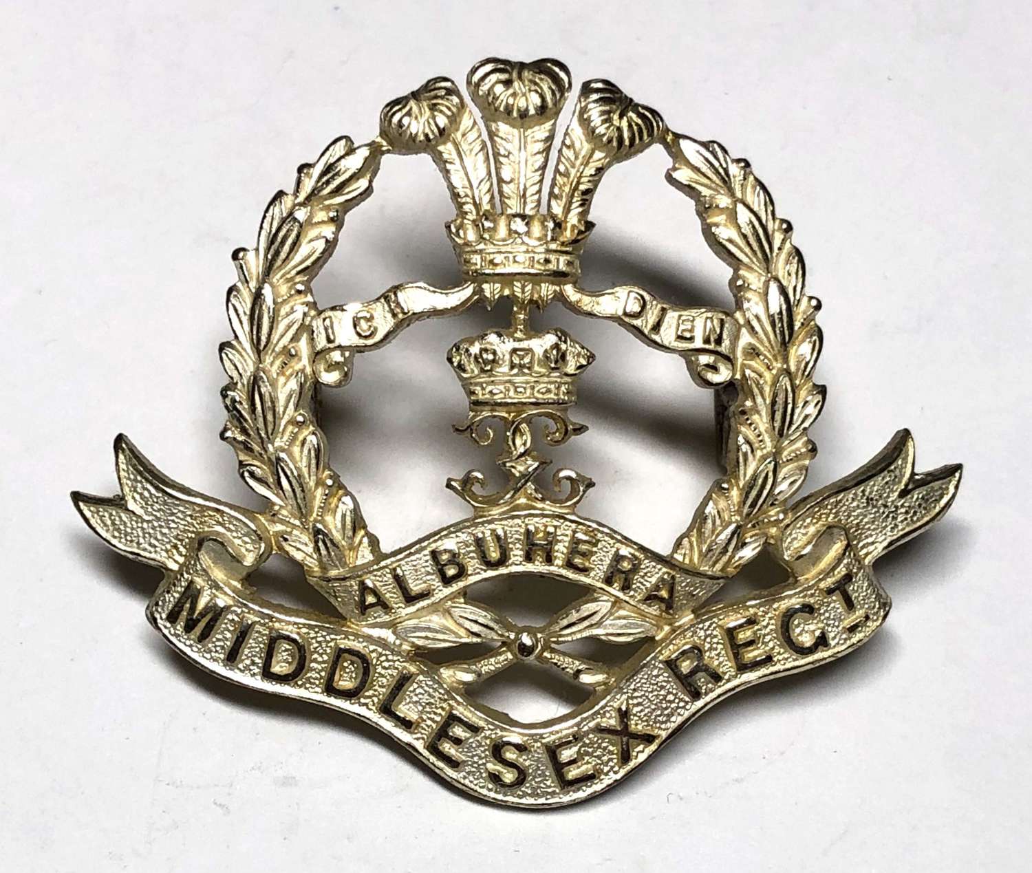 DCO Middlesex Regiment Officer's cap badge