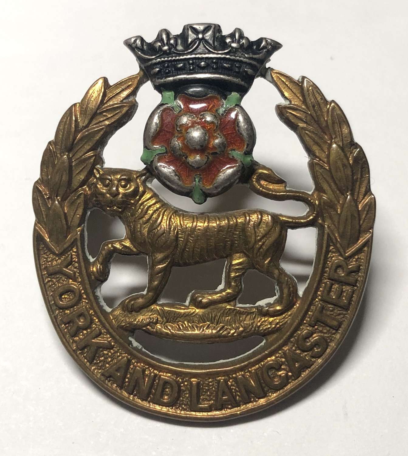 York and Lancaster Regiment Officer's cap badge circa 1897-1958