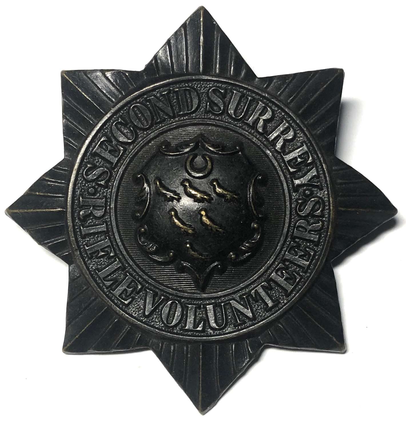 2nd Surrey Rifle Volunteers Victorian glengarry badge