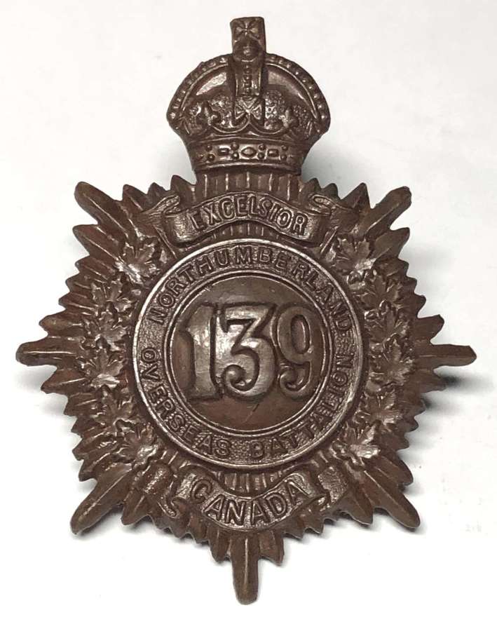 Canada. 139th (Northumberland) Bn. WW1 CEF cap badge