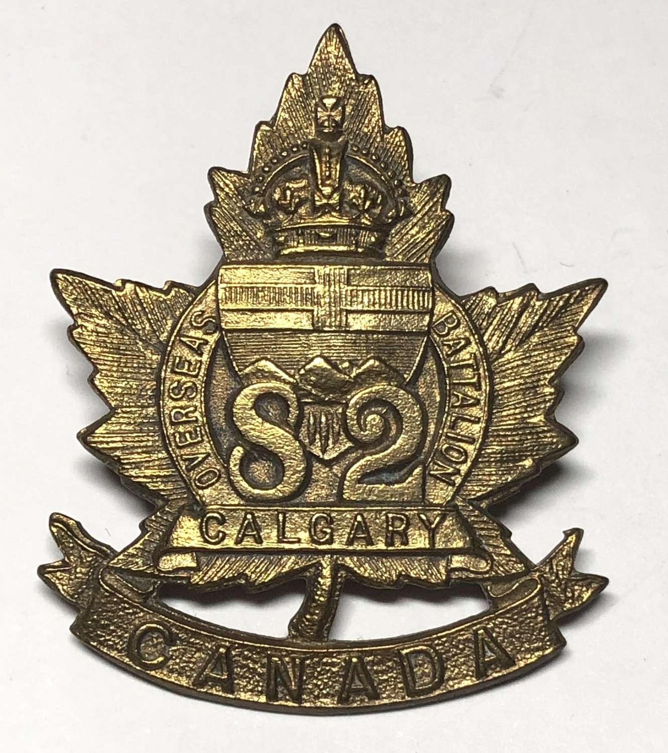 Canadian 82nd (Calgary, Alberta) Bn. WW1 CEF cap badge