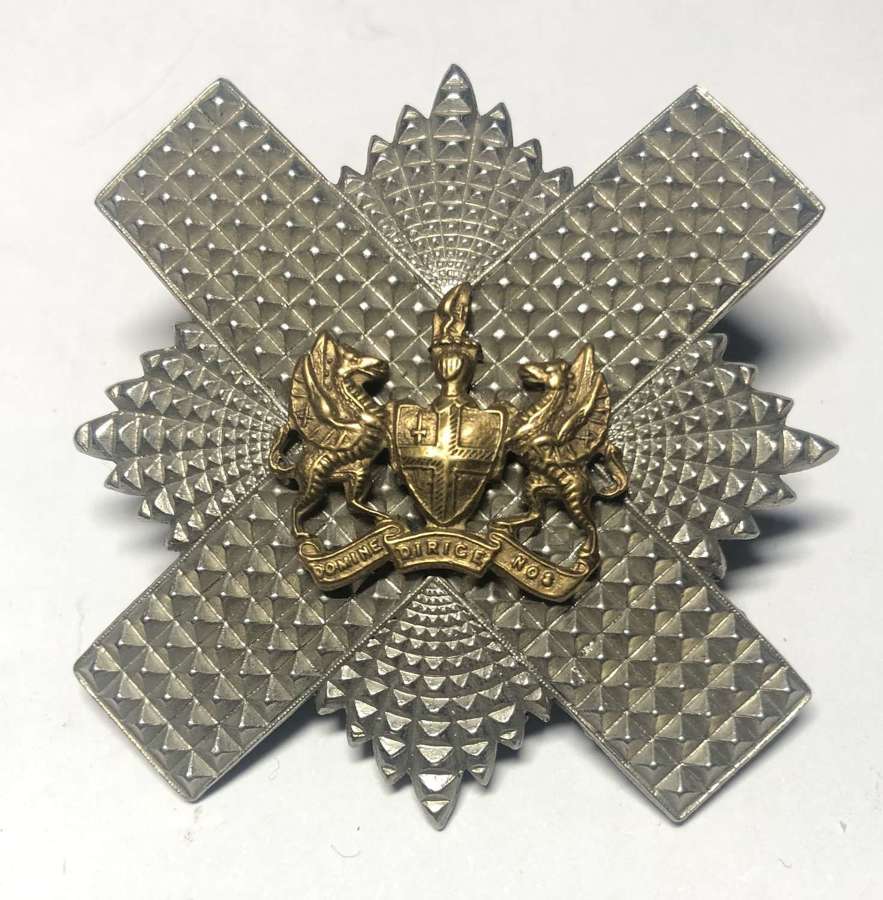 Scottish Company City of London National Guard VTC WWI glengarry badge