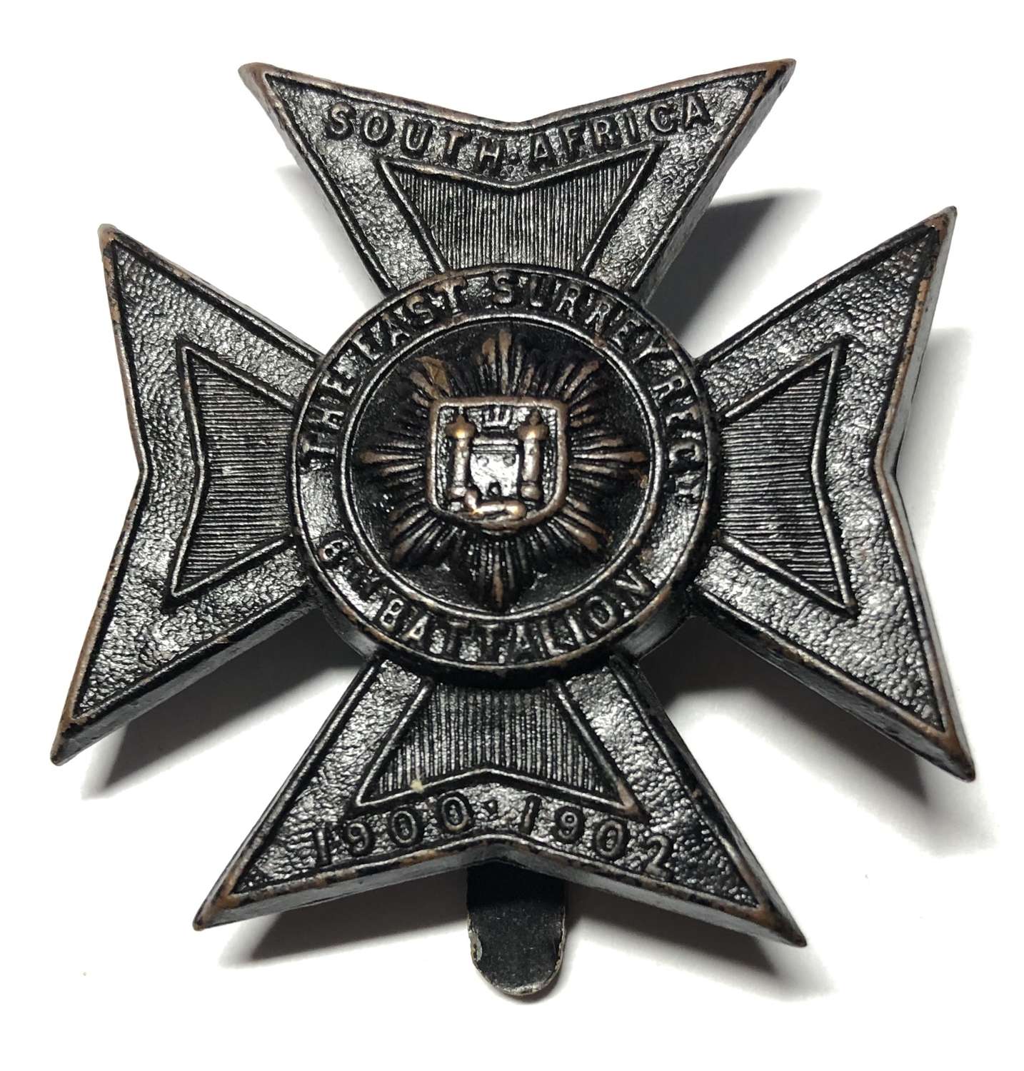 6th Bn. East Surrey Regiment cap badge circa 1908-15