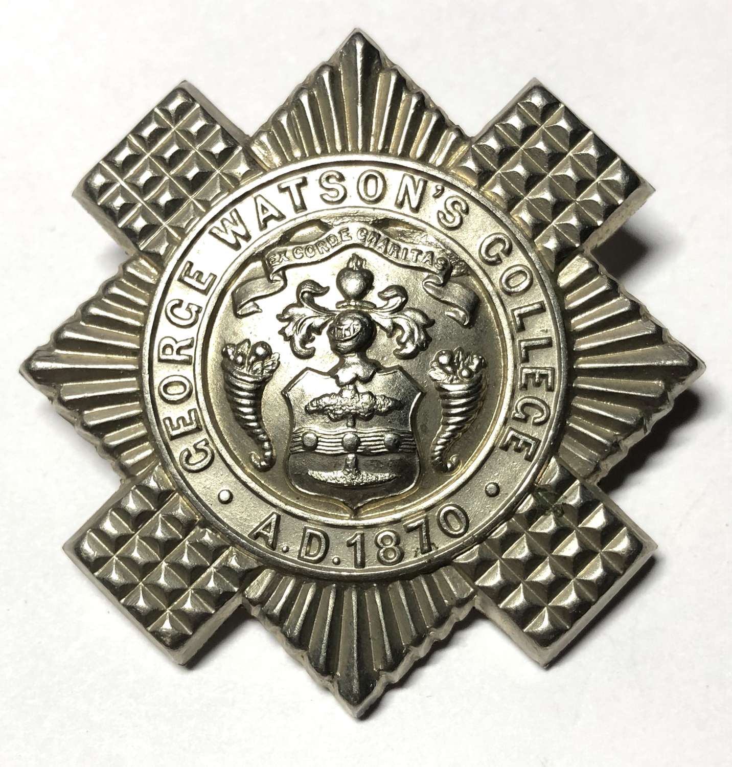 Scottish George Watson’s College, Edinburgh OTC glengarry badge