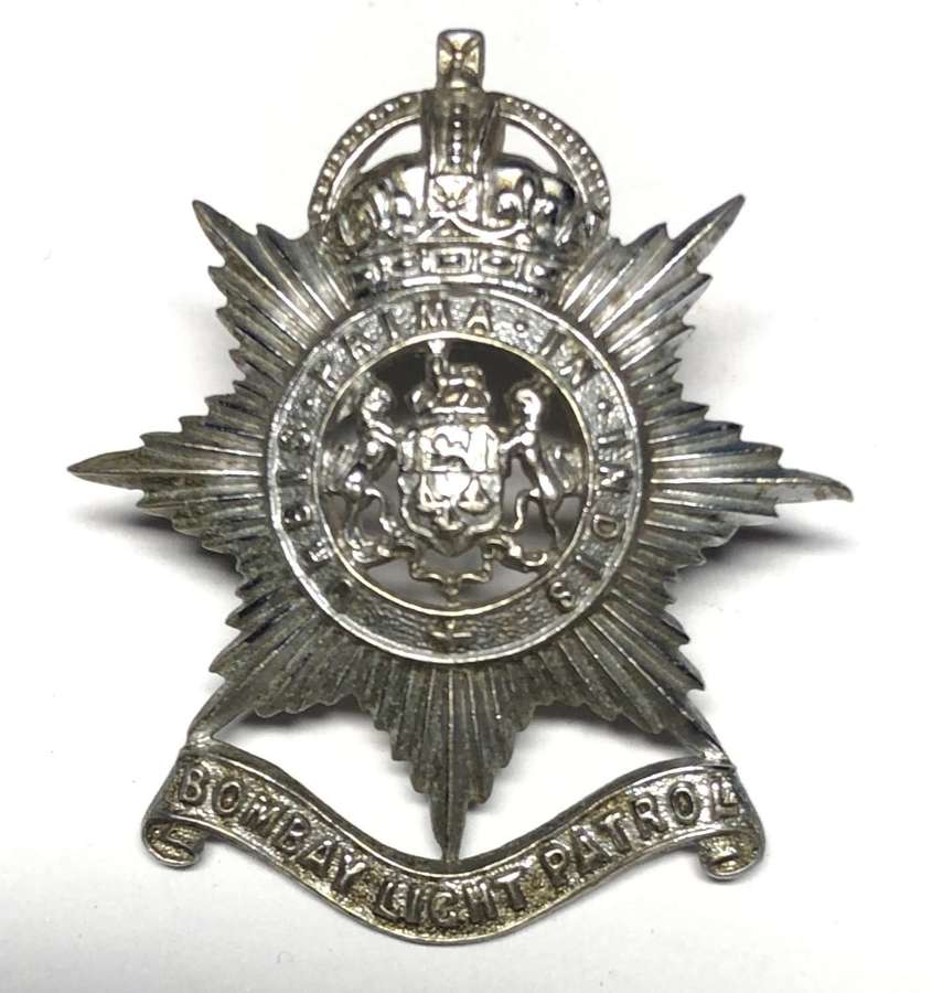 Indian Army. Bombay Light Patrol post 1933 cap badge
