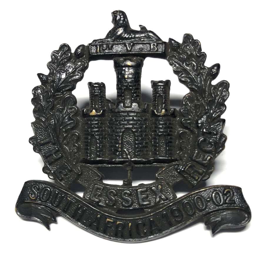 1st (Brentwood) VB Essex Regiment Edwardian slouch hat badge c1905-08