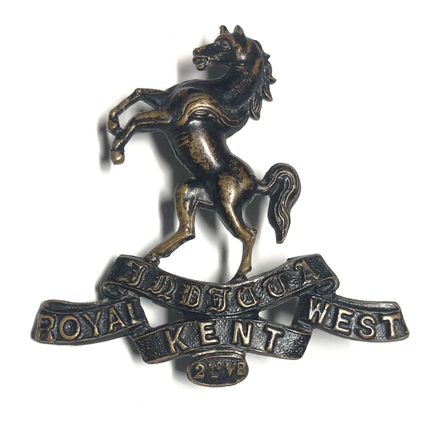 2nd (Blackheath) VB QO Royal West Kent Regiment  cap badge c1896-1908