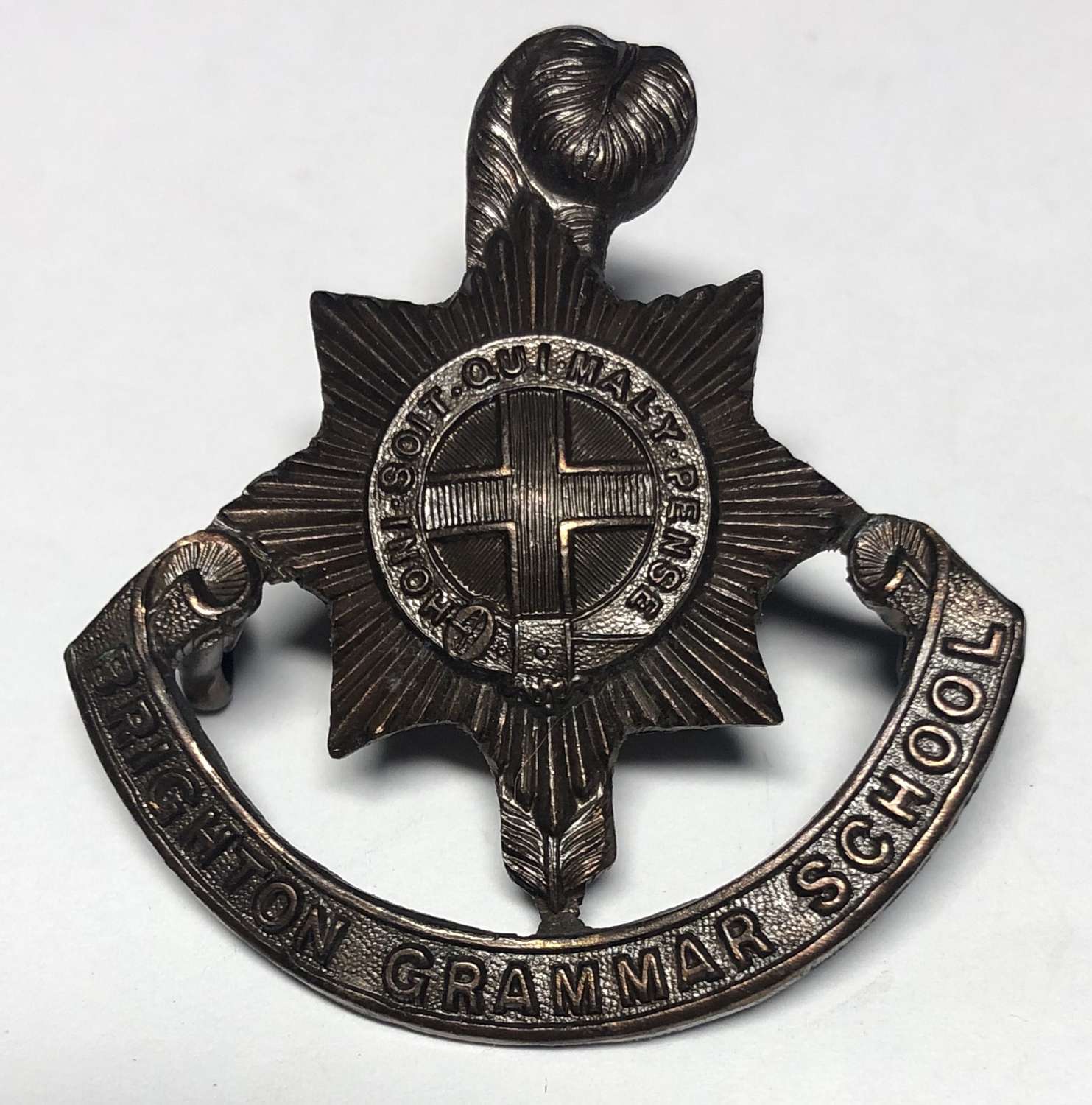 Brighton Grammar School unusual cap badge