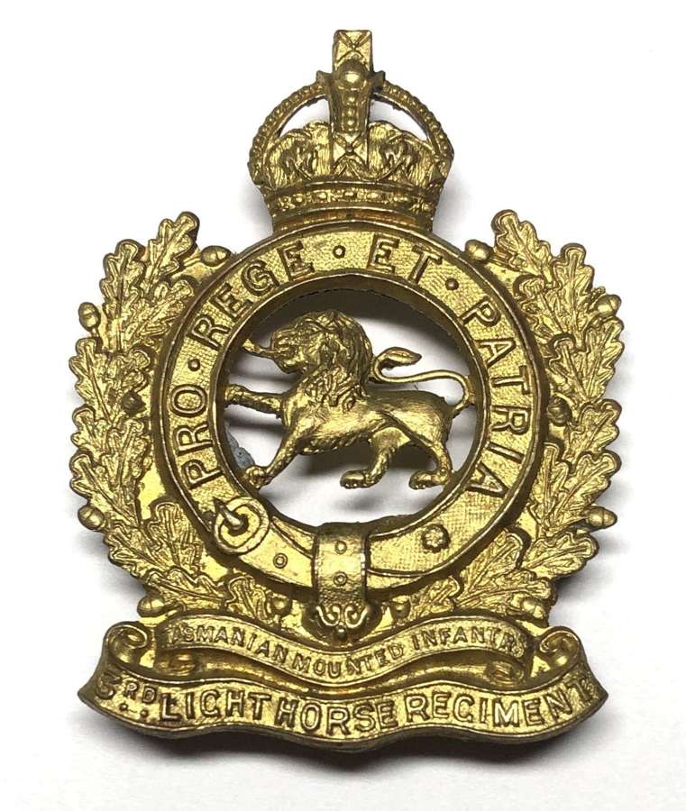 Australian 3rd Light Horse Regiment slouch hat badge circa 1939-42