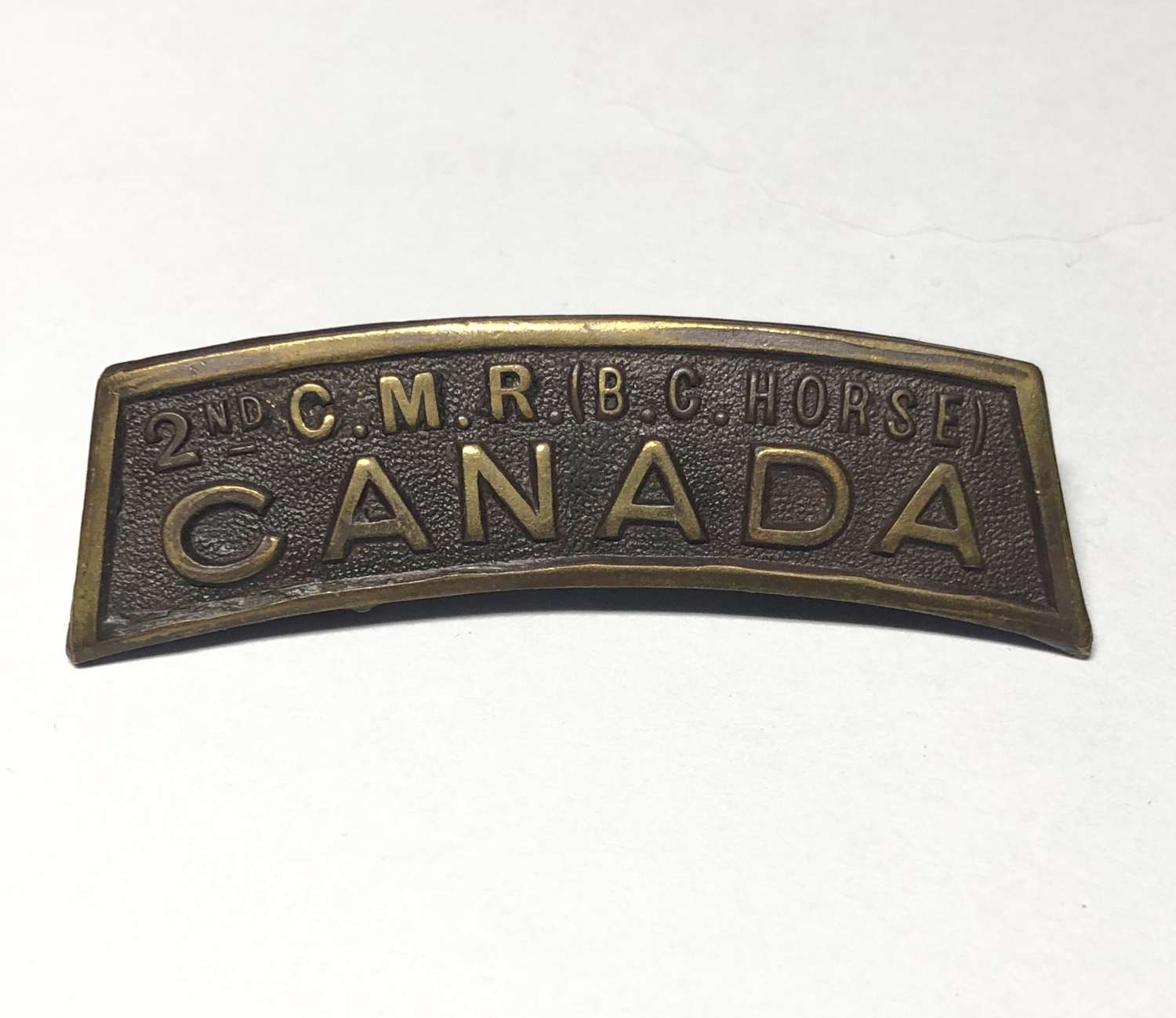 Canada. 2nd C.M.R. (B.C HORSE) CANADA WW1 CEF shoulder title