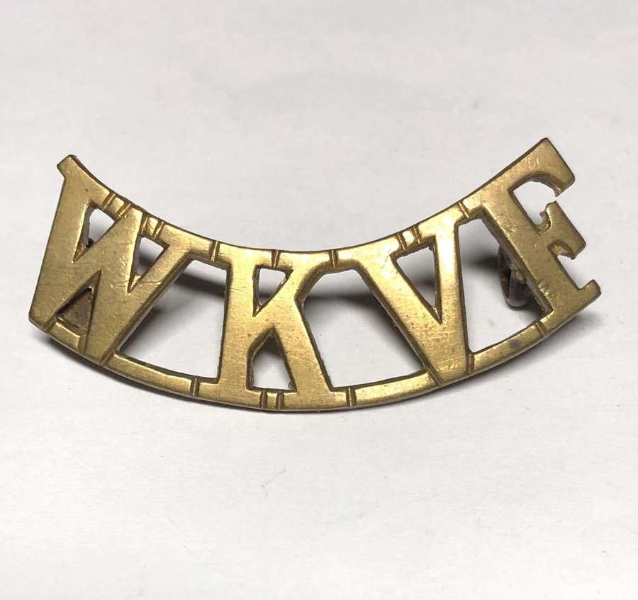 WKVK West Kent Volunteer Fencibles 1918 VTC shoulder title