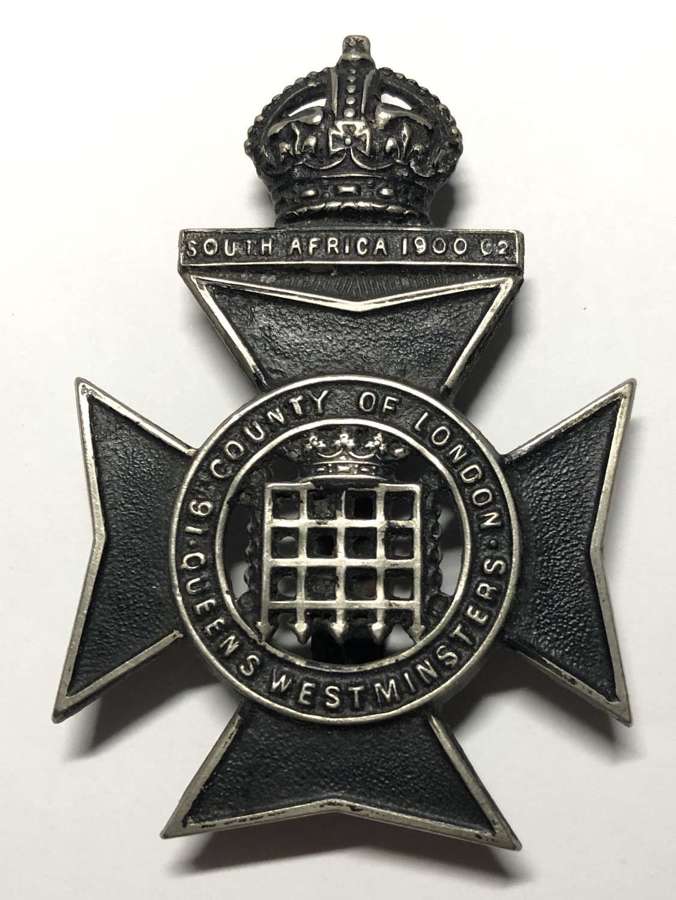 Queen's Westminsters post 1908 cap badge