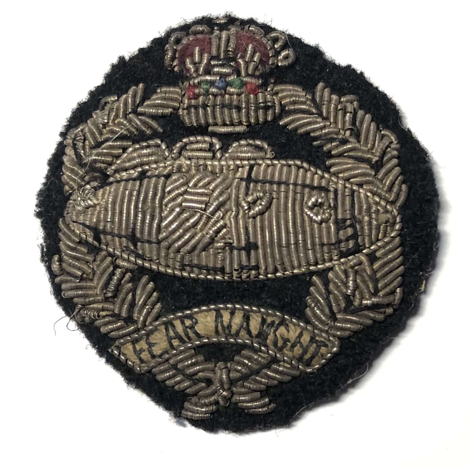Royal Tank Regiment post 1953 Officer's silver wire beret badge