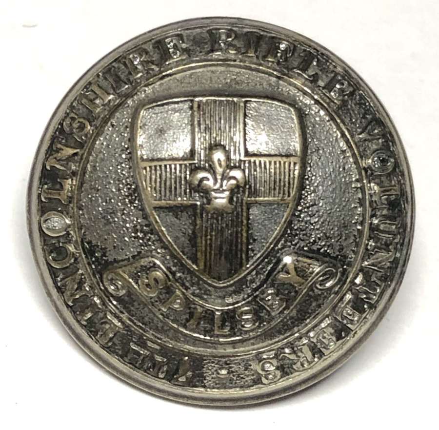 7th (Spilsby) Lincolnshire Rifle Volunteers silvered button c1860-80