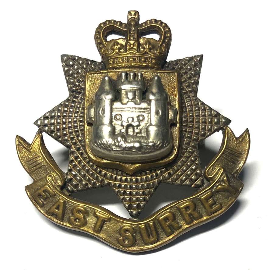 East Surrey Regiment Officer's cap badge circa 1953-59