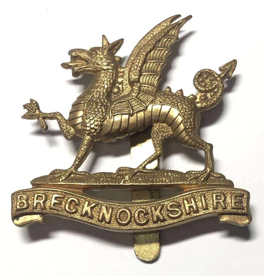 Brecknockshire Battalion South Wales Borderers cap badge c1908-22