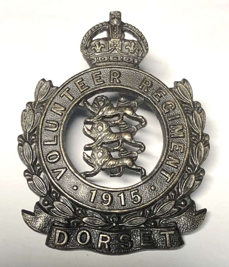 Dorset Volunteer Regiment 1915 WW1 VTC cap badge by JR Gaunt, London
