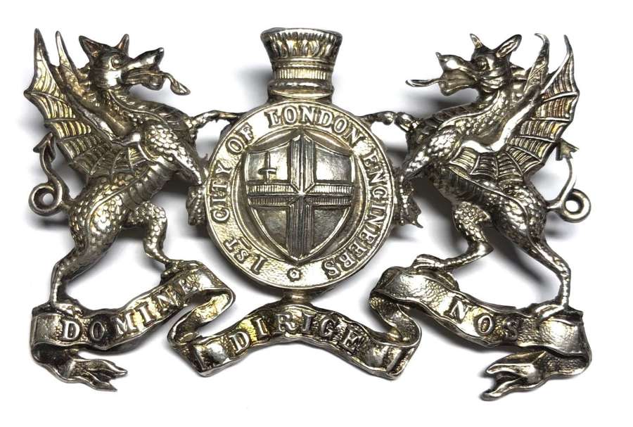 1st City of London Engineer Volunteers senior NCO's cap badge c1896-08