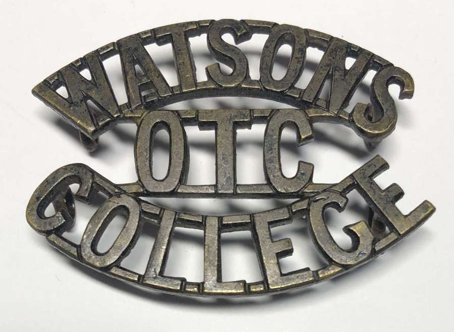WATSON'S / OTC / COLLEGE Edinburgh shoulder title c1908-40