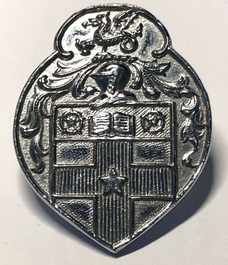 Leys School (Cambridge) unusual chrome badge.