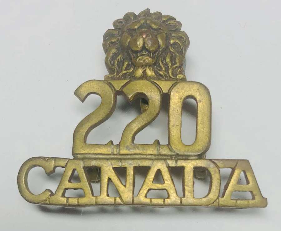 Canadian 220th (York Rangers) Bn CEF WW1 shoulder title