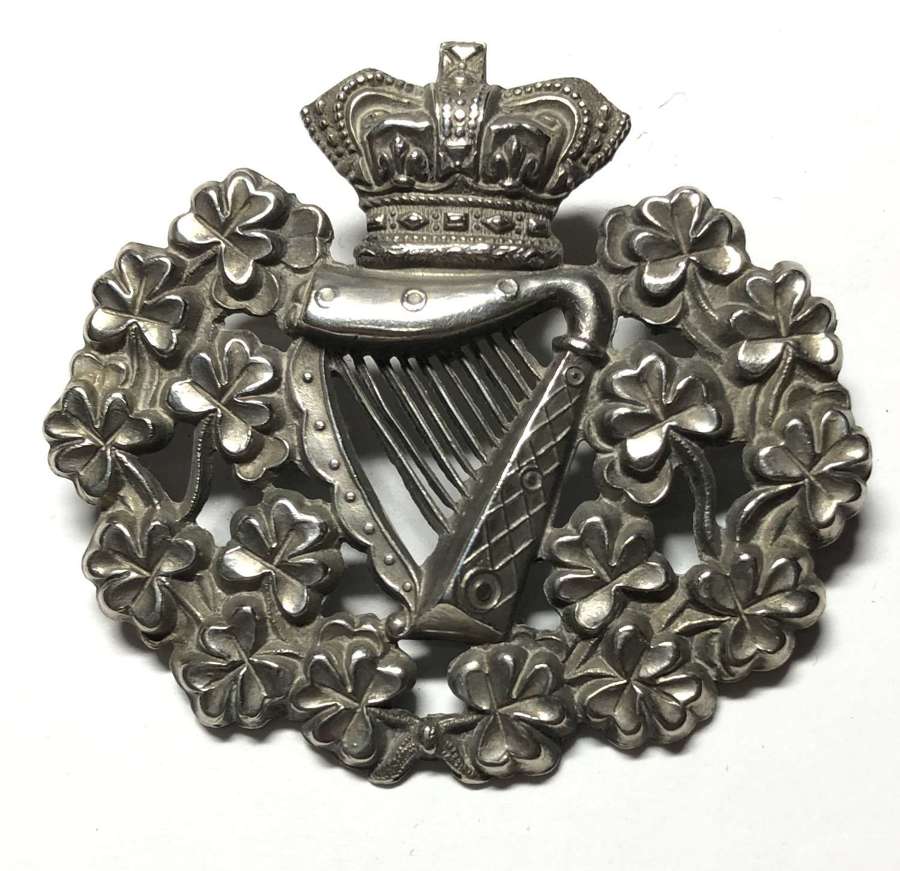 Royal Irish Regiment Victorian Foreign Service helmet badge c1881-1901
