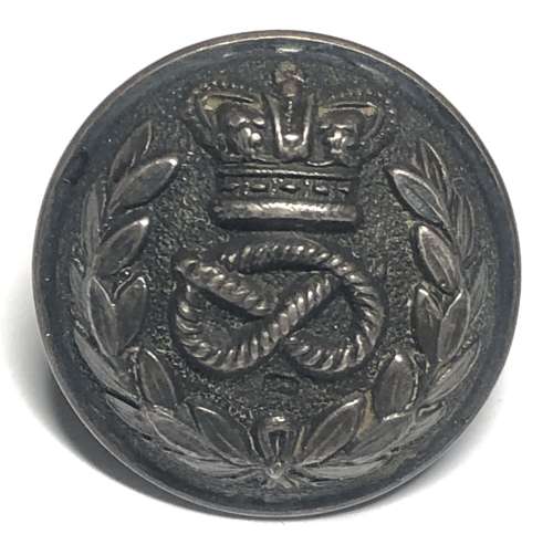 Staffordshire Rifle Volunteers 1868 HM silver button by Jennens