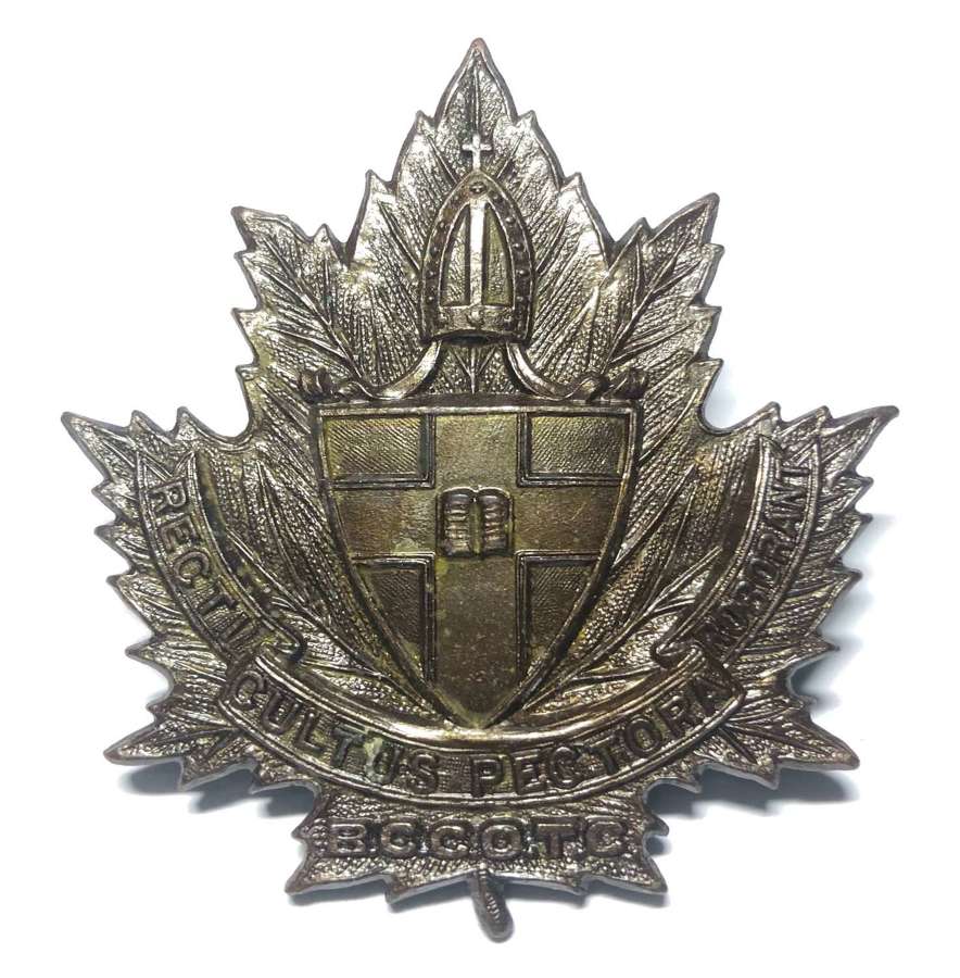 Bishop's College Contingent Canadian OTC cap badge by Scully Montreal