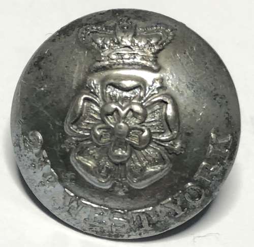 2nd West York Militia pewter open back coatee button by Gilpin & Co