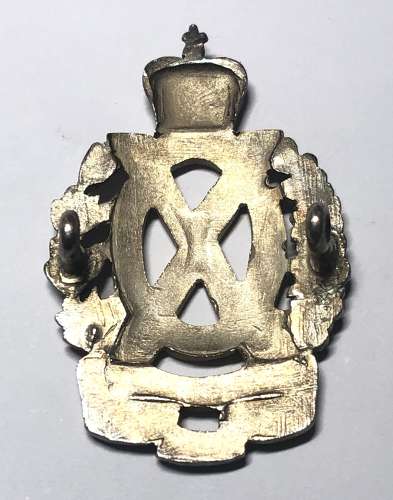 Scottish Horse post 1908 Officer's bonnet badge.