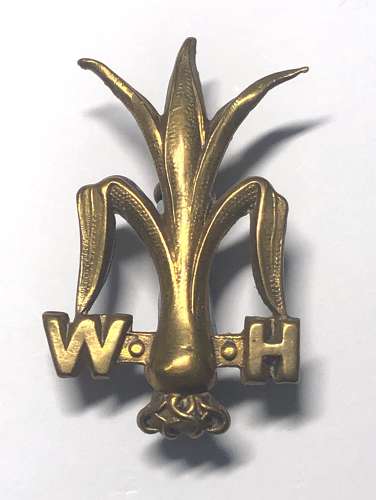 Welsh Horse WW1 cap badge circa 1914-17