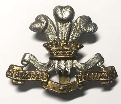 Glamorgan Yeomanry post 1908 Welsh cap badge