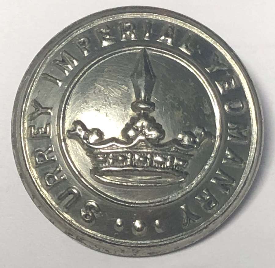 Surrey Imperial Yeomanry Boer War button c1901-08 by Hobsons