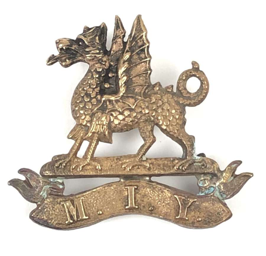Montgomeryshire Imperial Yeomanry Welsh cap badge circa 1901-08