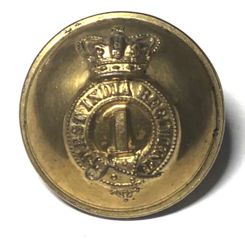 1st West Indies Regiment Victorian Officer's gilt tunic button