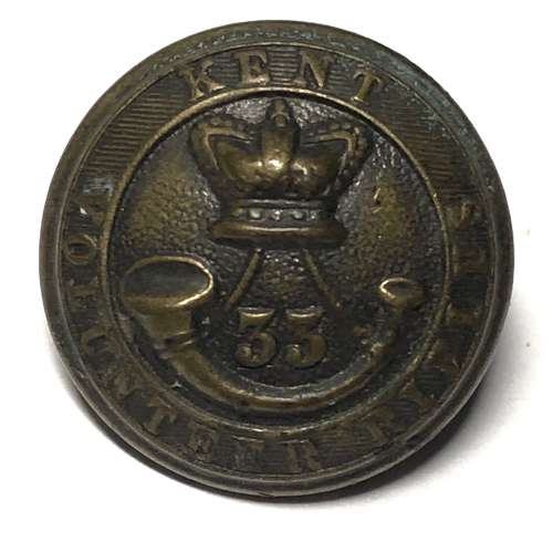 33rd Sevenoaks Kent Voiunteer Rifles 1860's Victorian tunic button