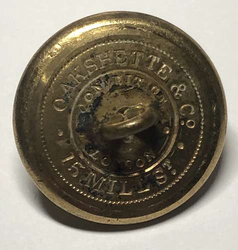 2nd West Indies Regiment Victorian Officer's gilt button by Oakshette