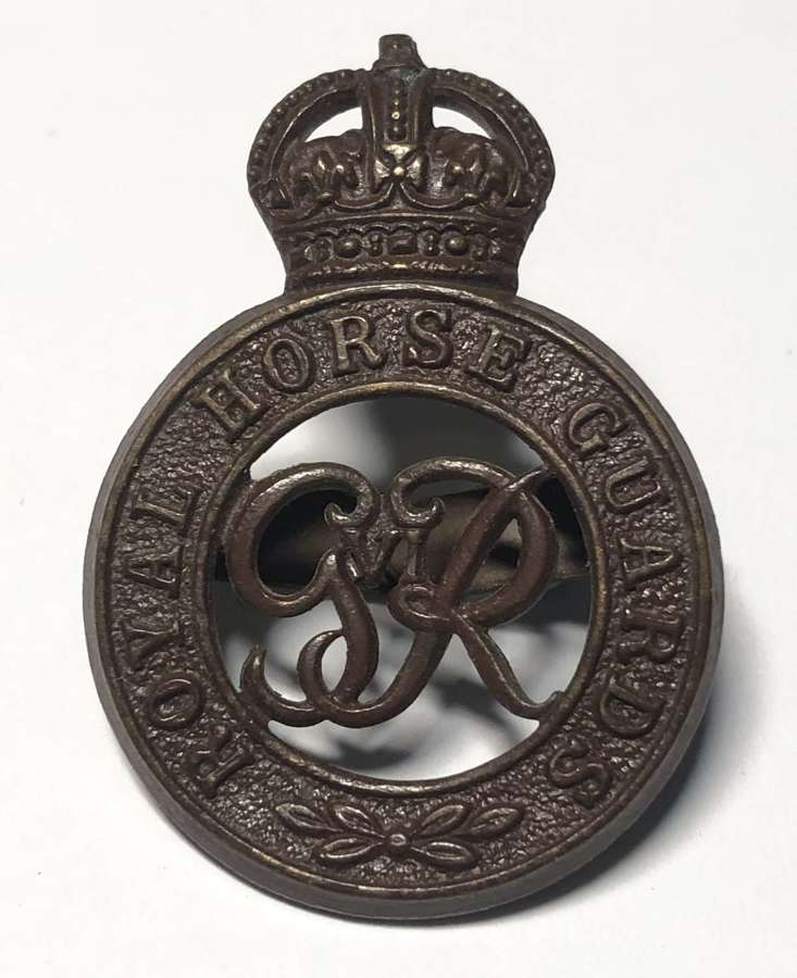 Royal Horse Guards GVIR WW2 OSD cap badge by Firmin