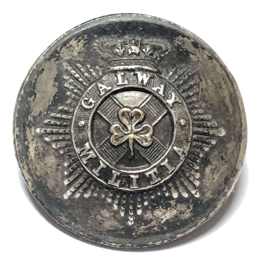 Galway Militia Irish Victorian Officer&rsquo;s tunic button c 1856-81