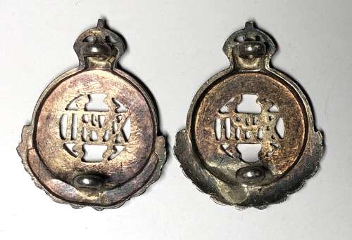 18th Queen Mary's Own Hussars HM silver collar badges
