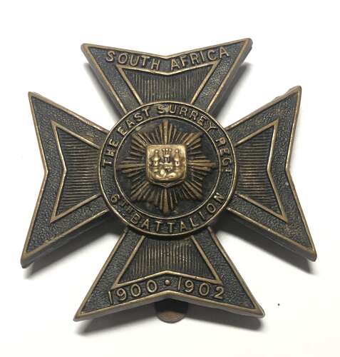 6th Bn. East Surrey Regiment cap badge c. 1908-15